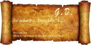 Gradwohl Deodát névjegykártya